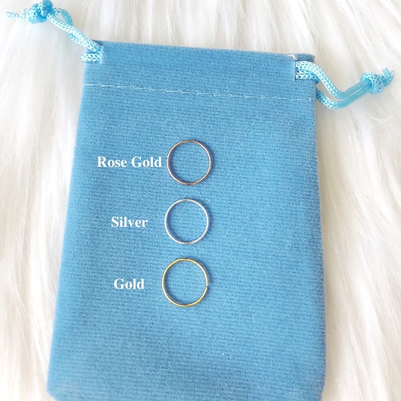 Nose Ring Nose Hoop Nose Stud 22g 20g 18g 16g - Picture 3 of 8